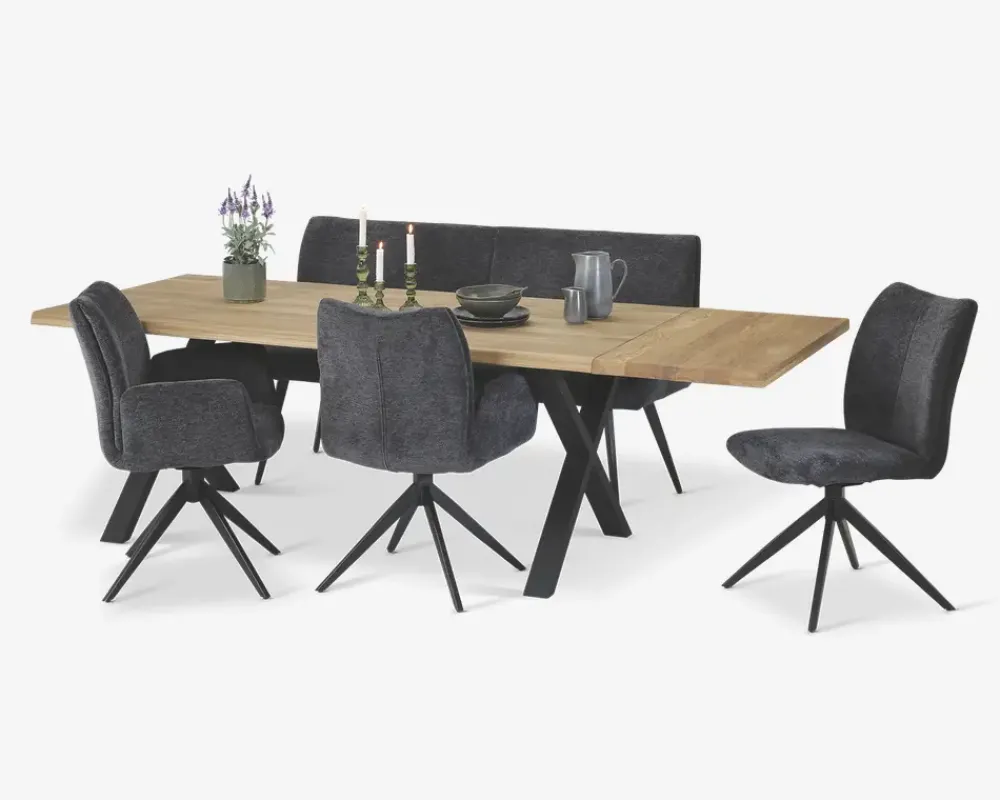 Online Daells Bolighus 3 pers. spisebænk i grå