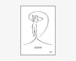 Sale Daells Bolighus A3 Plakat Golfer