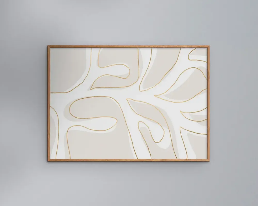 Daells Bolighus Abstract Twig White And Gold A5