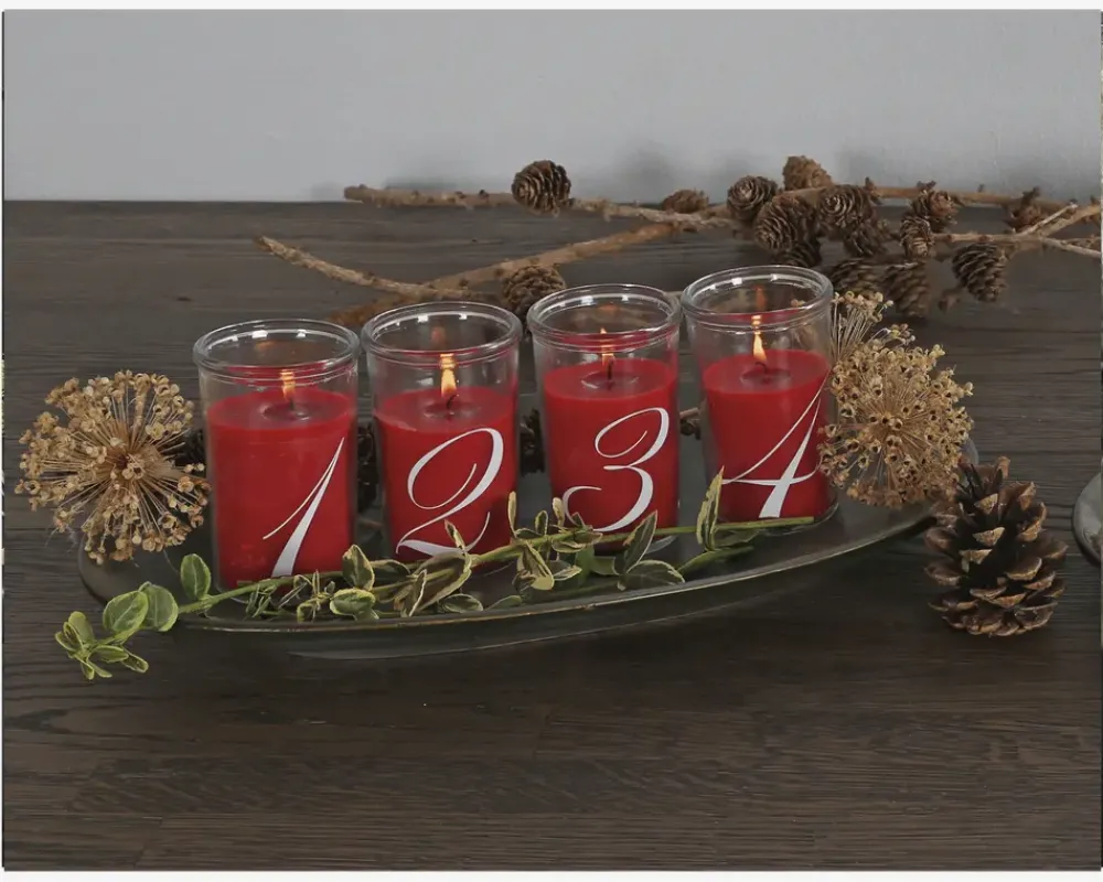 Online Daells Bolighus Adventslys Rød H.10 cm