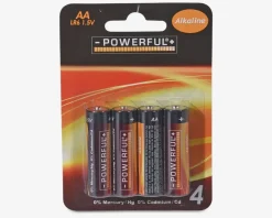 Clearance Daells Bolighus Alkaline Batteri AA 4 Stk.