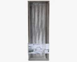 Online Daells Bolighus Bakke grå træ 40x14x3,2 cm