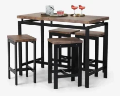 Outlet Daells Bolighus Barsæt bord + 4 barskamler