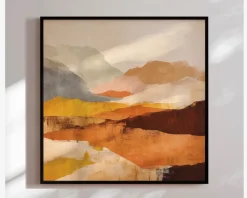 Hot Daells Bolighus Billede Abstract Mountains 90x90 cm