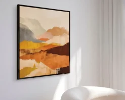 Hot Daells Bolighus Billede Abstract Mountains 90x90 cm