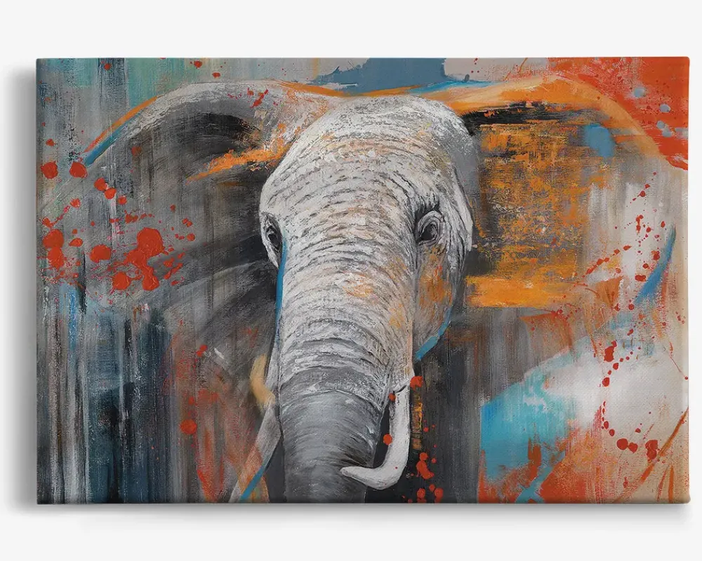 Best Daells Bolighus Billede Grunge elephant 80x120 cm