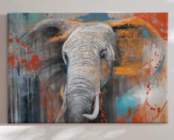Best Daells Bolighus Billede Grunge elephant 80x120 cm