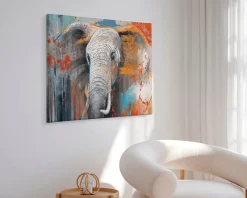 Best Daells Bolighus Billede Grunge elephant 80x120 cm