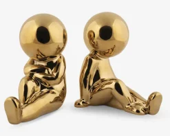 Outlet Daells Bolighus Bogstøtte Joey keramik guld H.17,2 cm