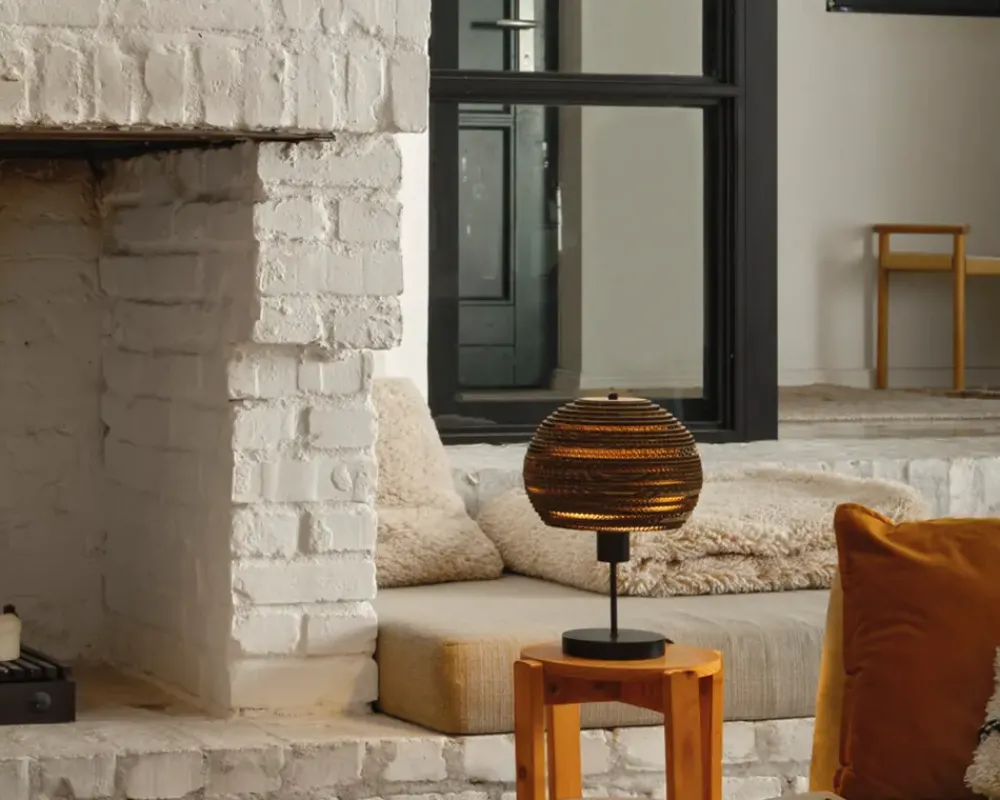 Sale Daells Bolighus Bordlampe Ball genanvendt pap H.38,5 cm