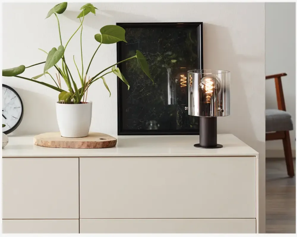 Hot Daells Bolighus Bordlampe Beth Brun/Røgfarvet