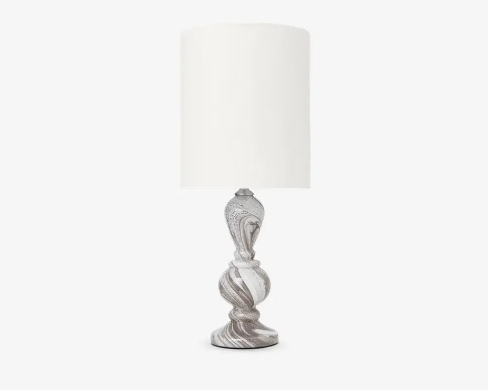 New Daells Bolighus Bordlampe Christine Taupe H.70 cm Brun, Hvid