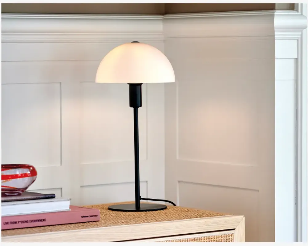 Outlet Daells Bolighus Bordlampe Ellen Opal/ H.41,5 cm Sort