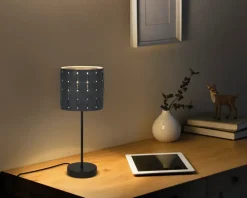 Clearance Daells Bolighus Bordlampe filt vævet grå H.40,5 cm