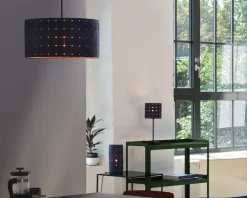 Clearance Daells Bolighus Bordlampe filt vævet grå H.26 cm