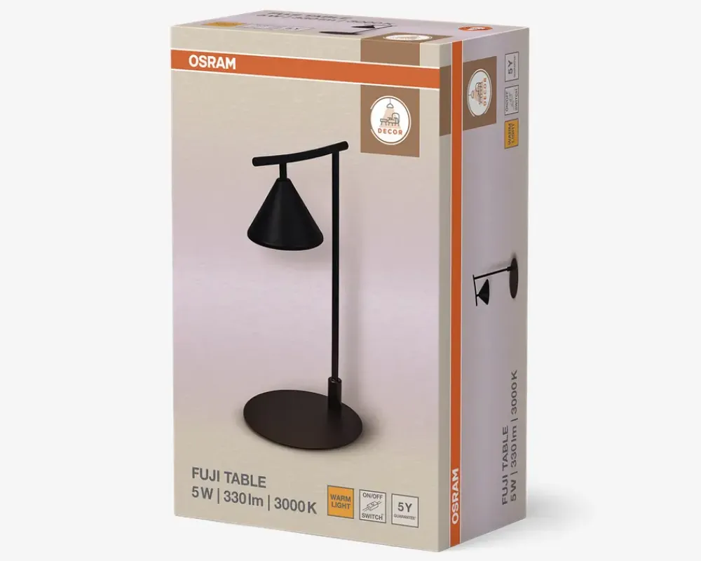 Hot Daells Bolighus Bordlampe Fuji sort H.40,5 cm