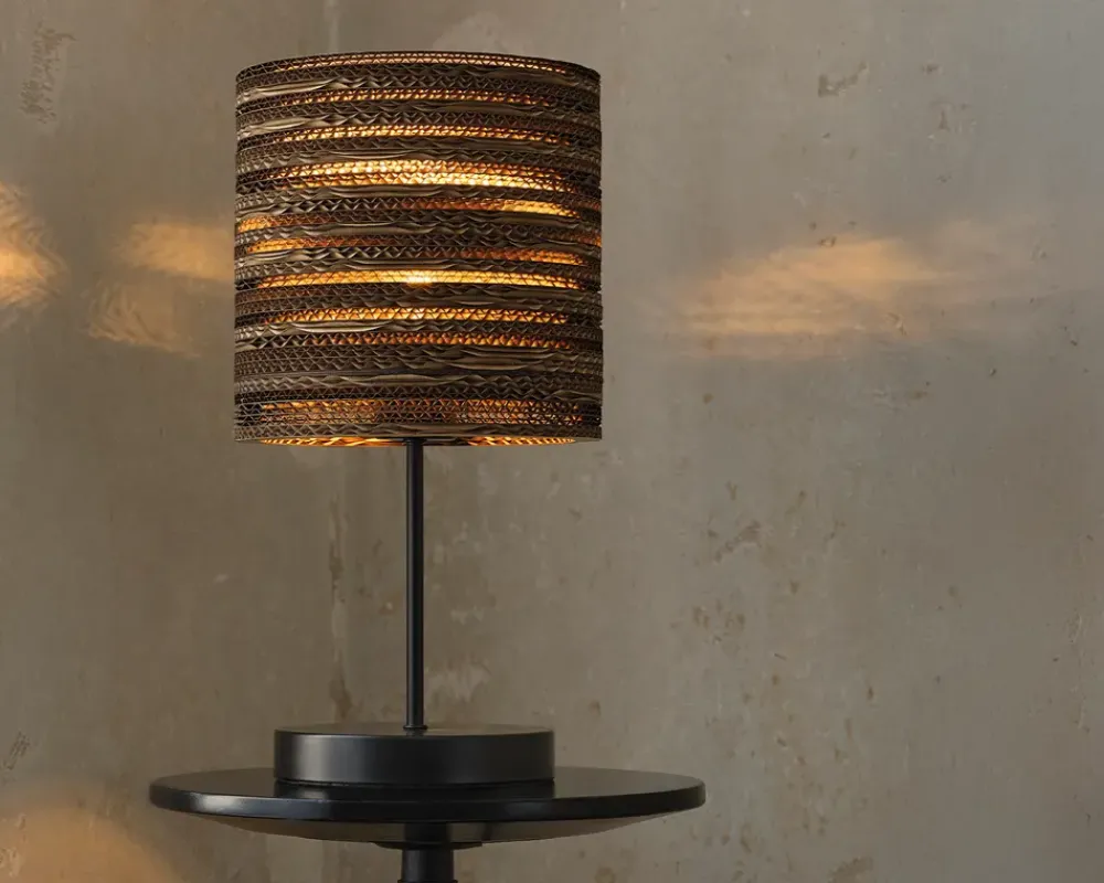 Hot Daells Bolighus Bordlampe genanvendt pap H.38,5 cm