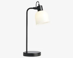 Best Daells Bolighus Bordlampe Glow sort/opal H.43 cm