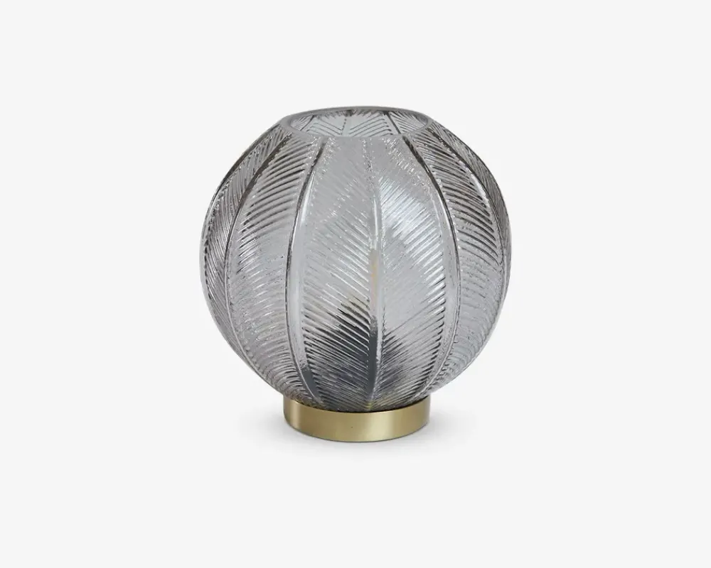 Outlet Daells Bolighus Bordlampe LED Glas Grå Ø.15 cm