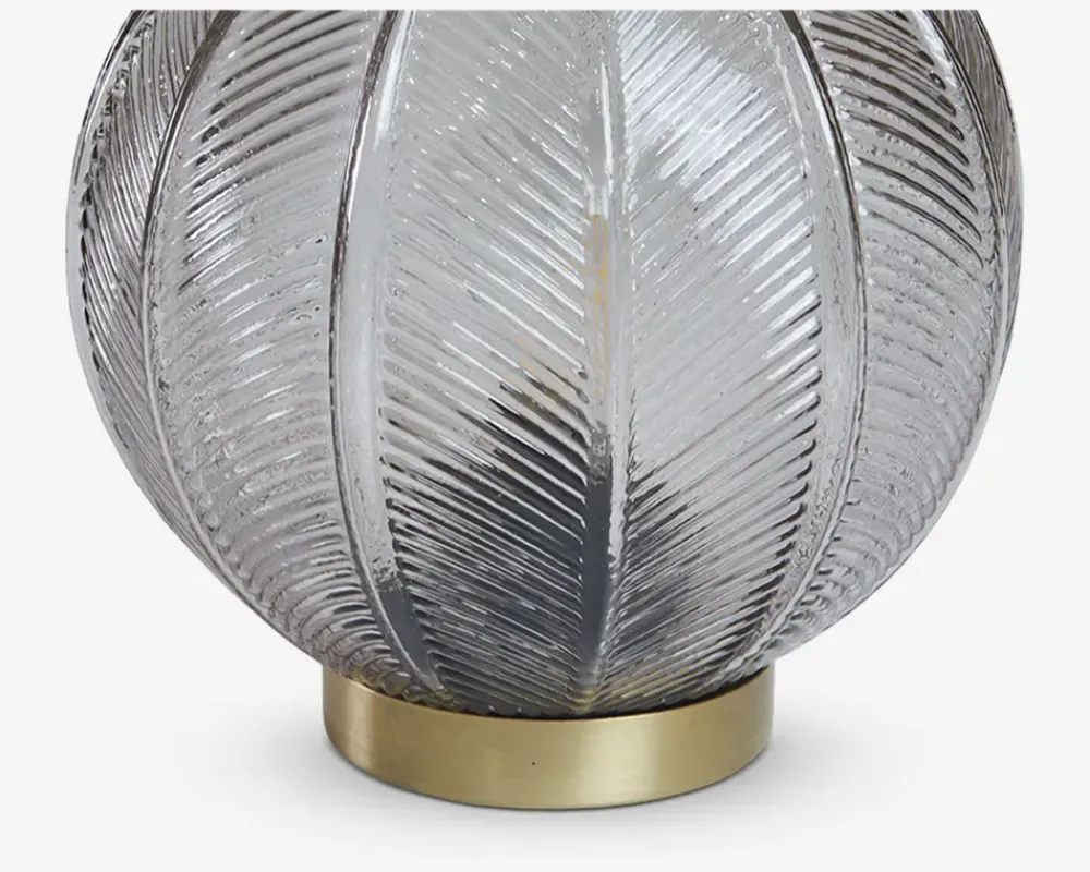 Outlet Daells Bolighus Bordlampe LED Glas Grå Ø.15 cm