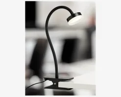 Clearance Daells Bolighus Bordlampe Med Klemme Tulip Sort H.30,5 cm