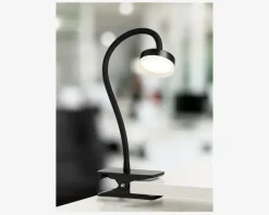 Clearance Daells Bolighus Bordlampe Med Klemme Tulip Sort H.30,5 cm