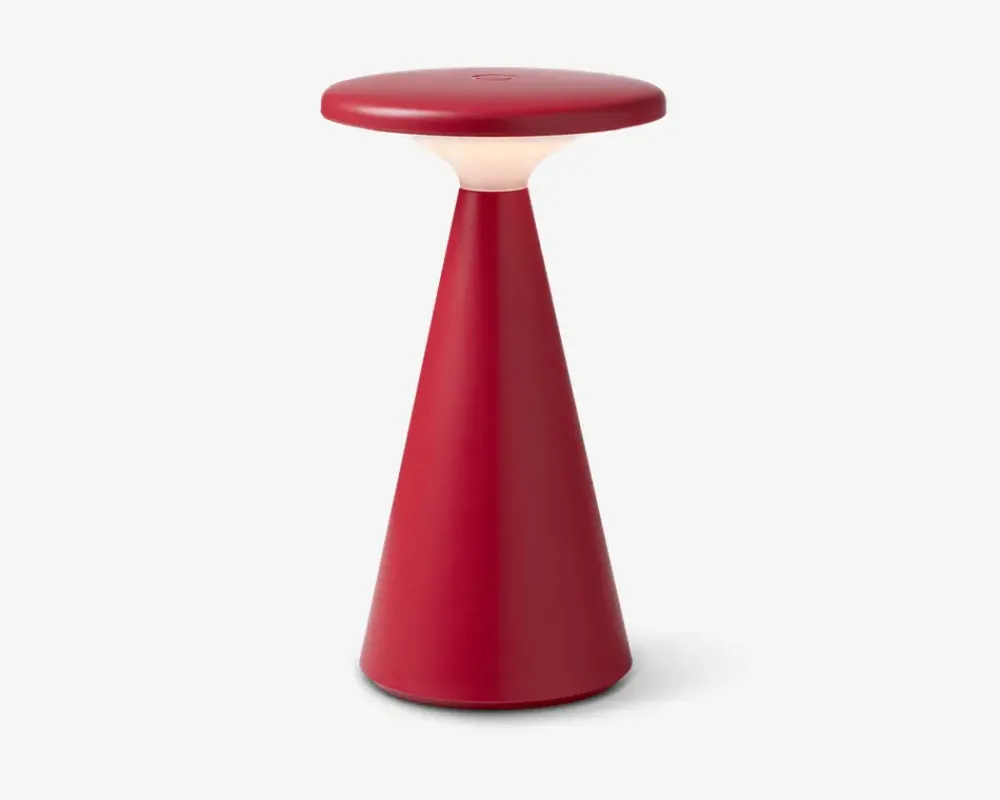 New Daells Bolighus Bordlampe Nyhavn vin H.21,5 cm Rød