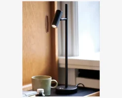 Clearance Daells Bolighus Bordlampe Omari Sort H.40 cm Hvid