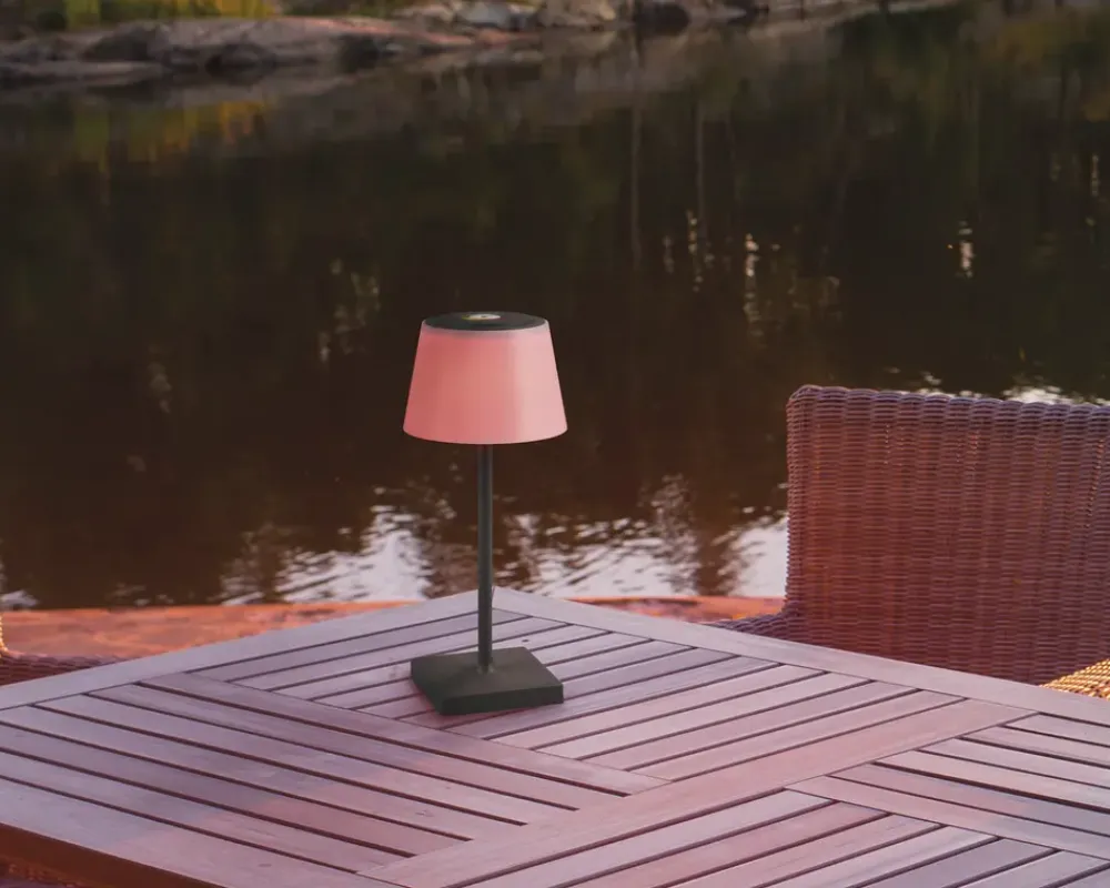 Sale Daells Bolighus Bordlampe Sanchez antracit H.30 cm Grå