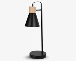 Sale Daells Bolighus Bordlampe Sort/Træ H.44 cm