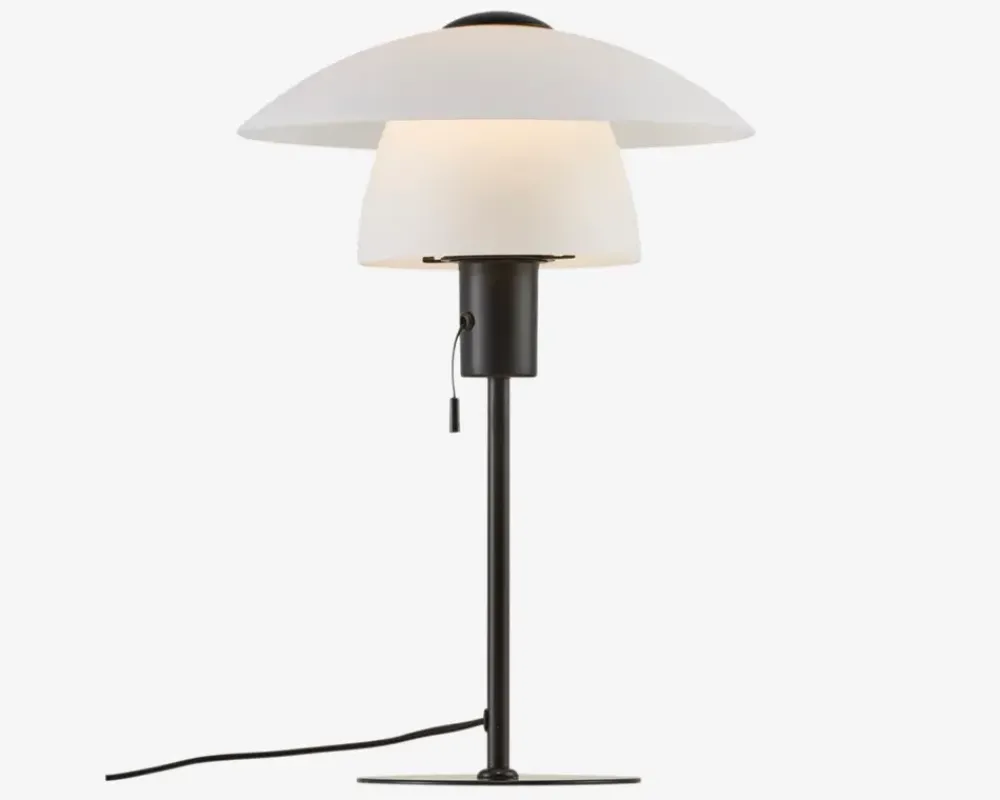 Clearance Daells Bolighus Bordlampe Verona Opal Hvid