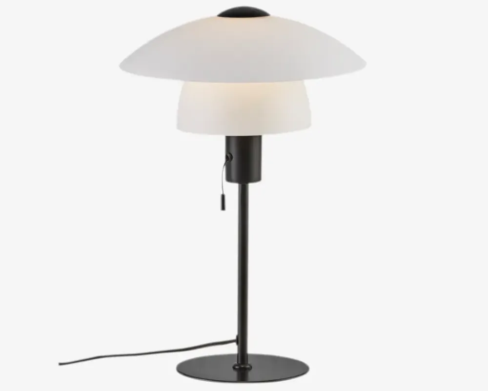 Clearance Daells Bolighus Bordlampe Verona Opal Hvid