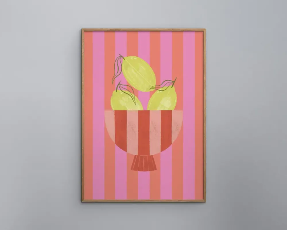 Outlet Daells Bolighus Bowl of lemons pink 30x40 cm