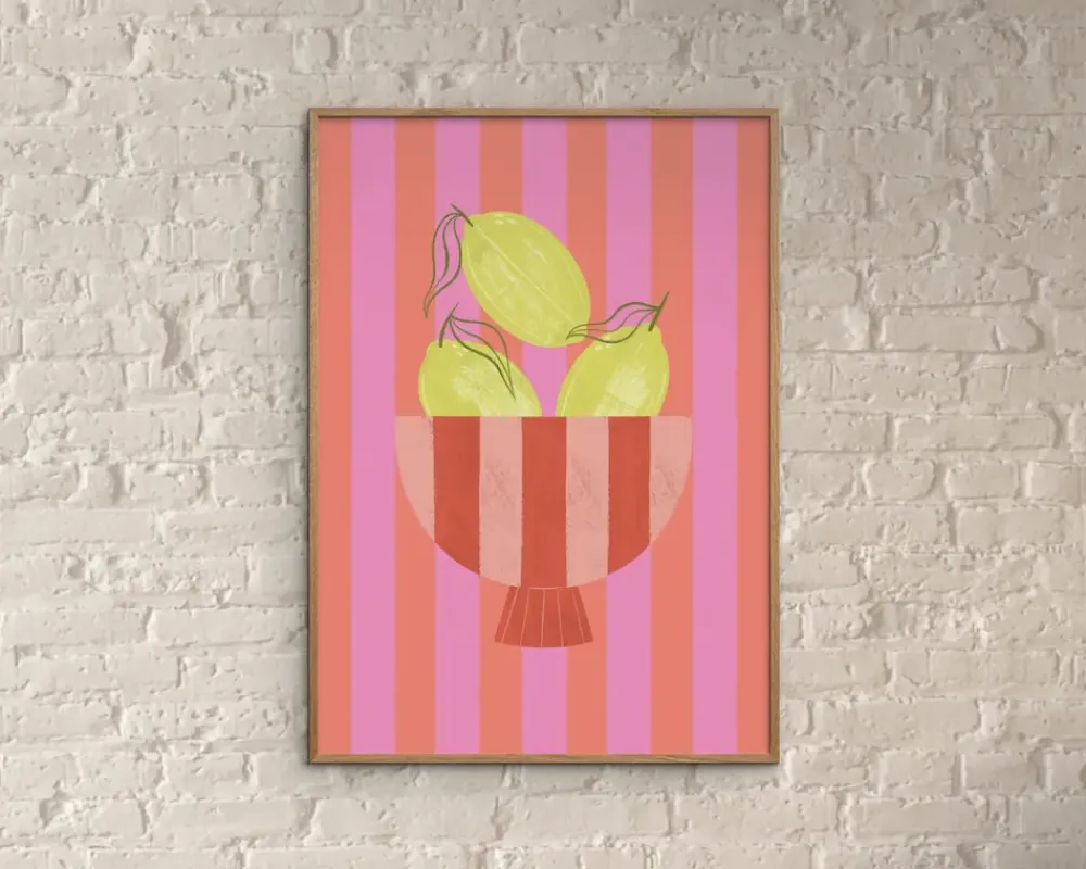 Outlet Daells Bolighus Bowl of lemons pink 30x40 cm