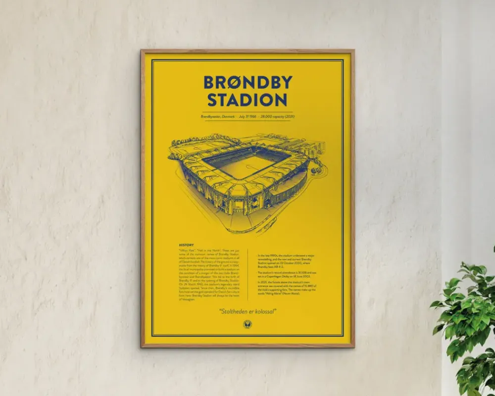 Best Daells Bolighus Brøndby stadion 50x70 cm