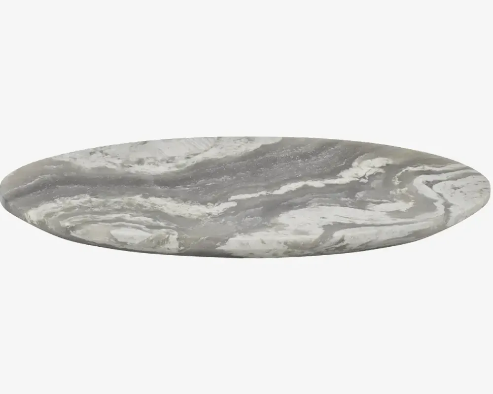Sale Daells Bolighus Bræt Marmor Grå/Grøn Ovalt L.30,5