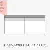 Hot Daells Bolighus Choise Living 3 Pers. Modul m/2 Puder Stofgr. 1