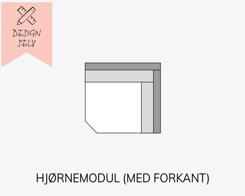 Sale Daells Bolighus Choise Living Hjørnemodul m/Forkant Stofgr. 1