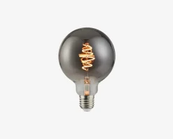 Clearance Daells Bolighus Deko Globepære Spiral Røgfarvet E27