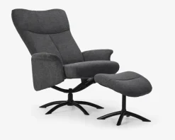 Daells Bolighus Drejestol Inkl. Fodskammel Grå