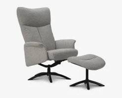 New Daells Bolighus Drejestol Inkl. Fodskammel Beige