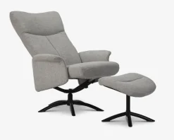 New Daells Bolighus Drejestol Inkl. Fodskammel Beige