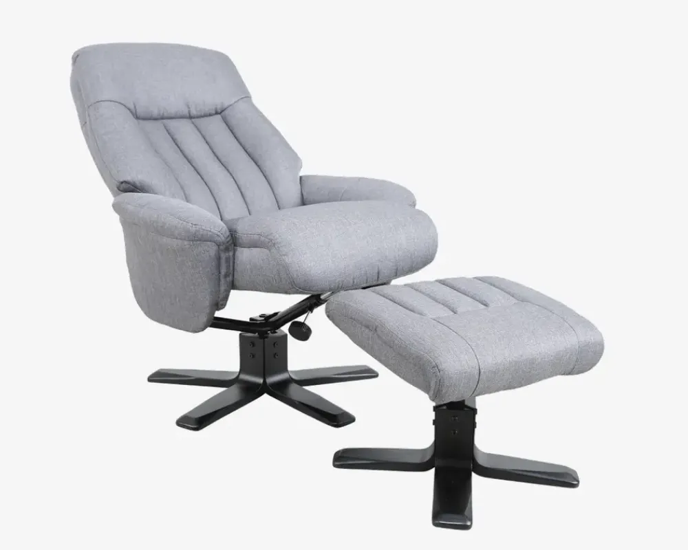 Best Daells Bolighus Drejestol Inkl. Fodskammel Grå