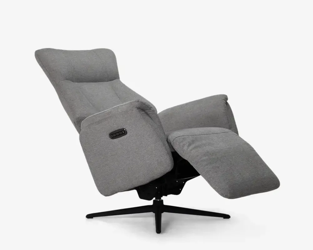 Outlet Daells Bolighus Drejestol m/Indbygget Fodskammel Grå