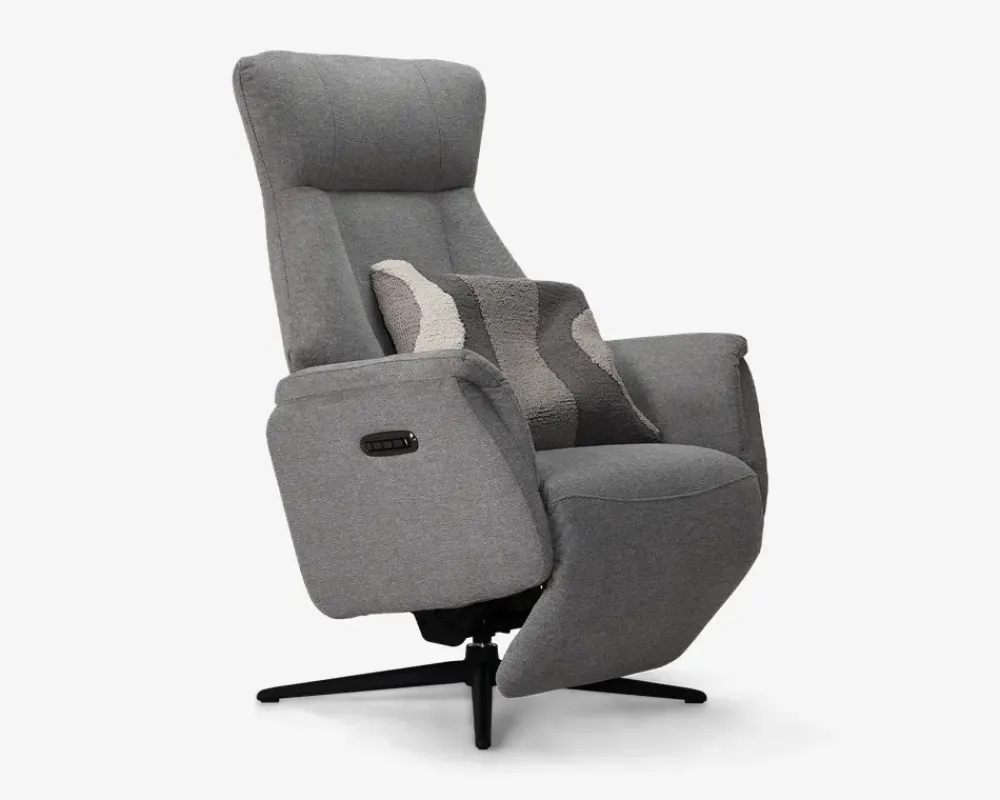 Outlet Daells Bolighus Drejestol m/Indbygget Fodskammel Grå