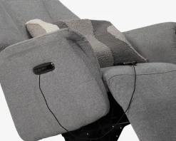 Outlet Daells Bolighus Drejestol m/Indbygget Fodskammel Grå