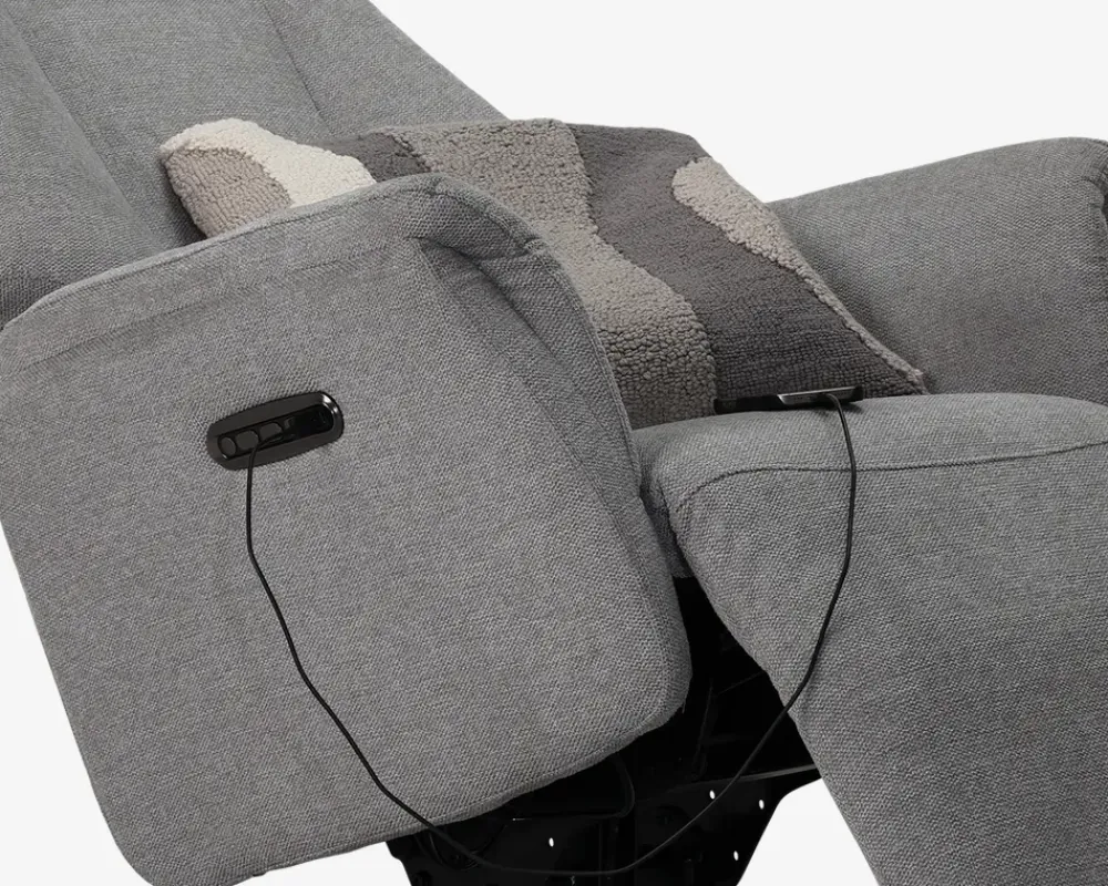 Outlet Daells Bolighus Drejestol m/Indbygget Fodskammel Grå