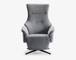 Outlet Daells Bolighus Drejestol m/indbygget fodskammel grå stof