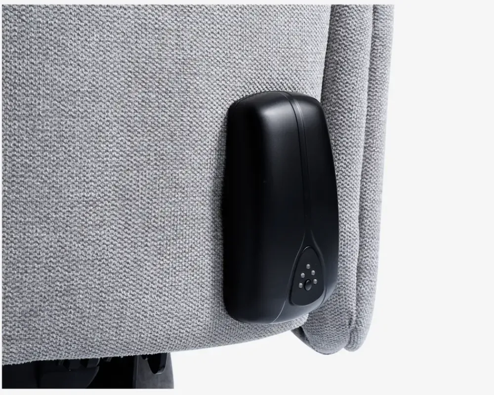 Outlet Daells Bolighus Drejestol m/indbygget fodskammel grå stof