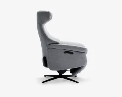 Clearance Daells Bolighus DREJESTOL M/SKAM GRÅ STOF/SORT